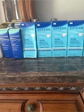 SEALED BNIB -- Differin  8 piece Acne Treatment 10% Benzoyl Peroxide -Bundle